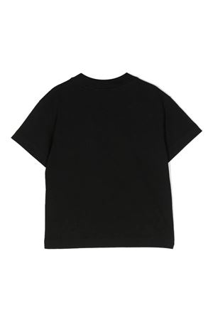 black cotton tshirt PALM ANGELS KIDS | PBAA003F23JER0091001